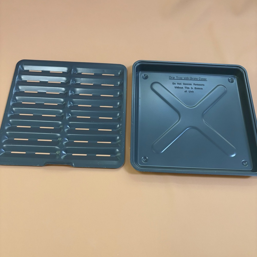 Ronco Showtime Rotisserie BBQ Drip Tray & Grate 4000 5000 Replacement Part OEM